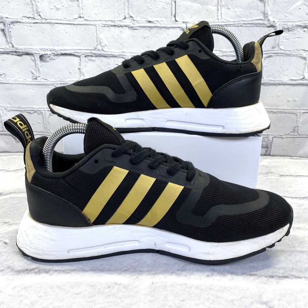 Adidas Originals Multix J Athletic Shoes Men's Size 7 Black Gold Metallic Q47130 - Picture 2 of 10